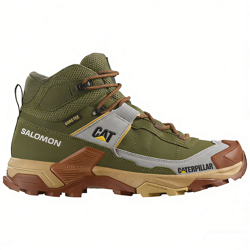 Salomon® und CAT® Arbeits- und Wanderschuhe, wasserdicht und atmungsaktiv, ideal für die Arbeit.
