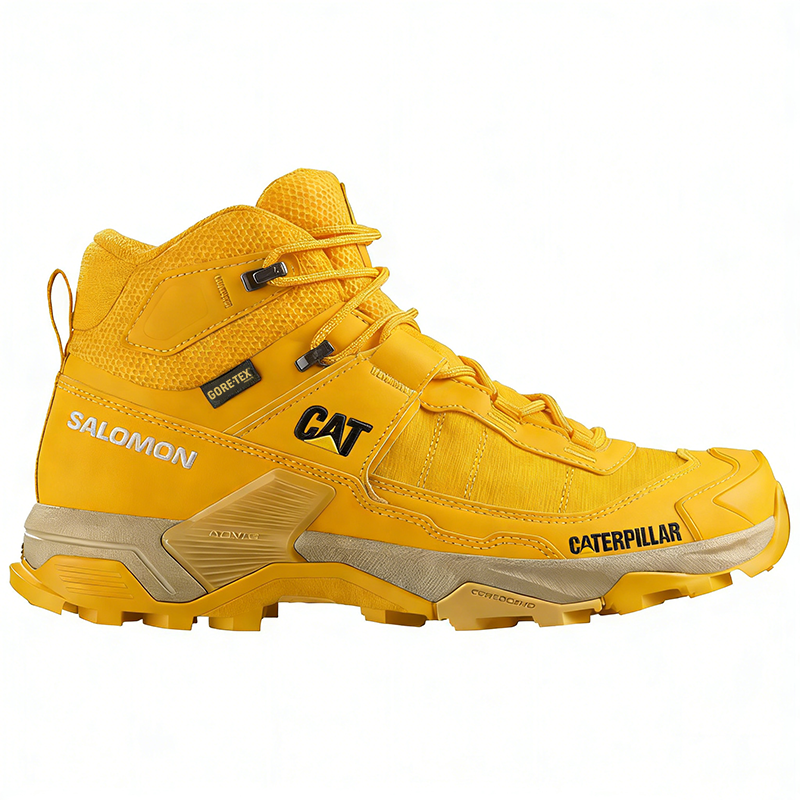 Salomon® und CAT® Arbeits- und Wanderschuhe, wasserdicht und atmungsaktiv, ideal für die Arbeit.